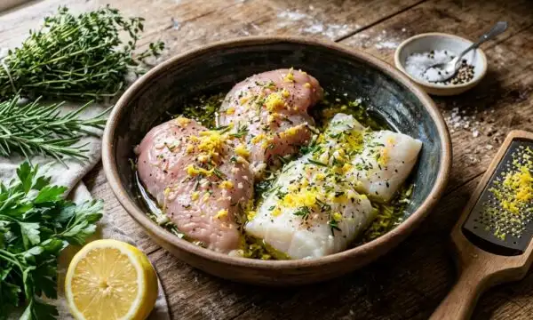 Marinades pour poissons et volailles : l’apport aromatique unique du zeste râpé