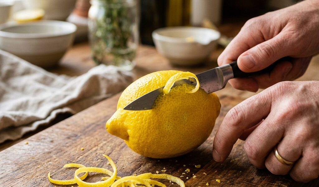 Comment faire des zestes de citron sans zesteur ni râpe spécifique ?