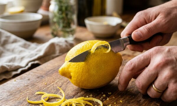 Comment faire des zestes de citron sans zesteur ni râpe spécifique ?