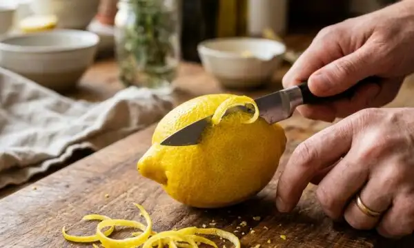 Comment faire des zestes de citron sans zesteur ni râpe spécifique ?